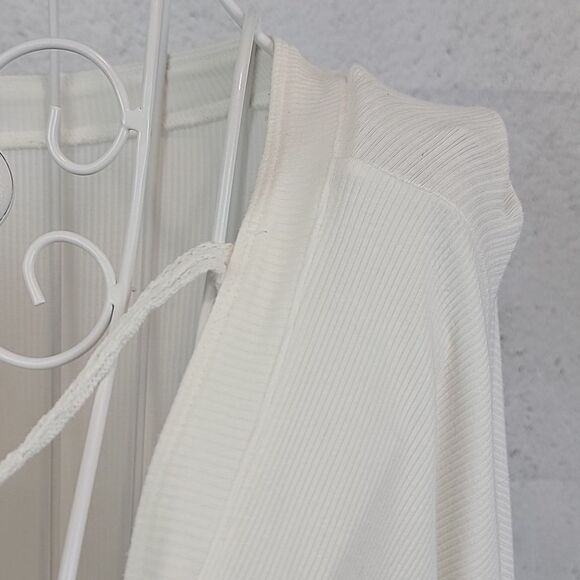 Free People Elegant Cream Draped Blouse In Summer White Womens Size S(Runs Big) - Picture 4 of 12